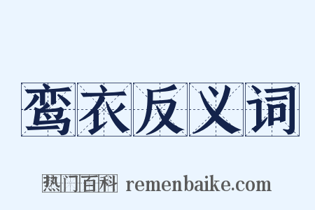 鸾衣反义词是什么意思的图片